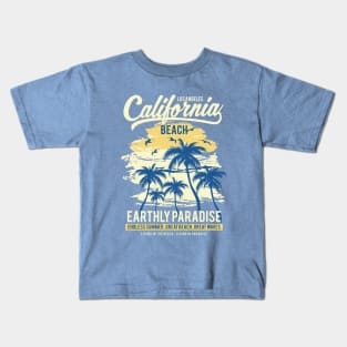 California Beach Earthly Paradise Seal Beach Kids T-Shirt